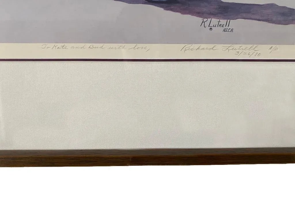 1980s "Water Maidens" Richard Lutrell Artist Proof Signed Lithograph, Framed - 3