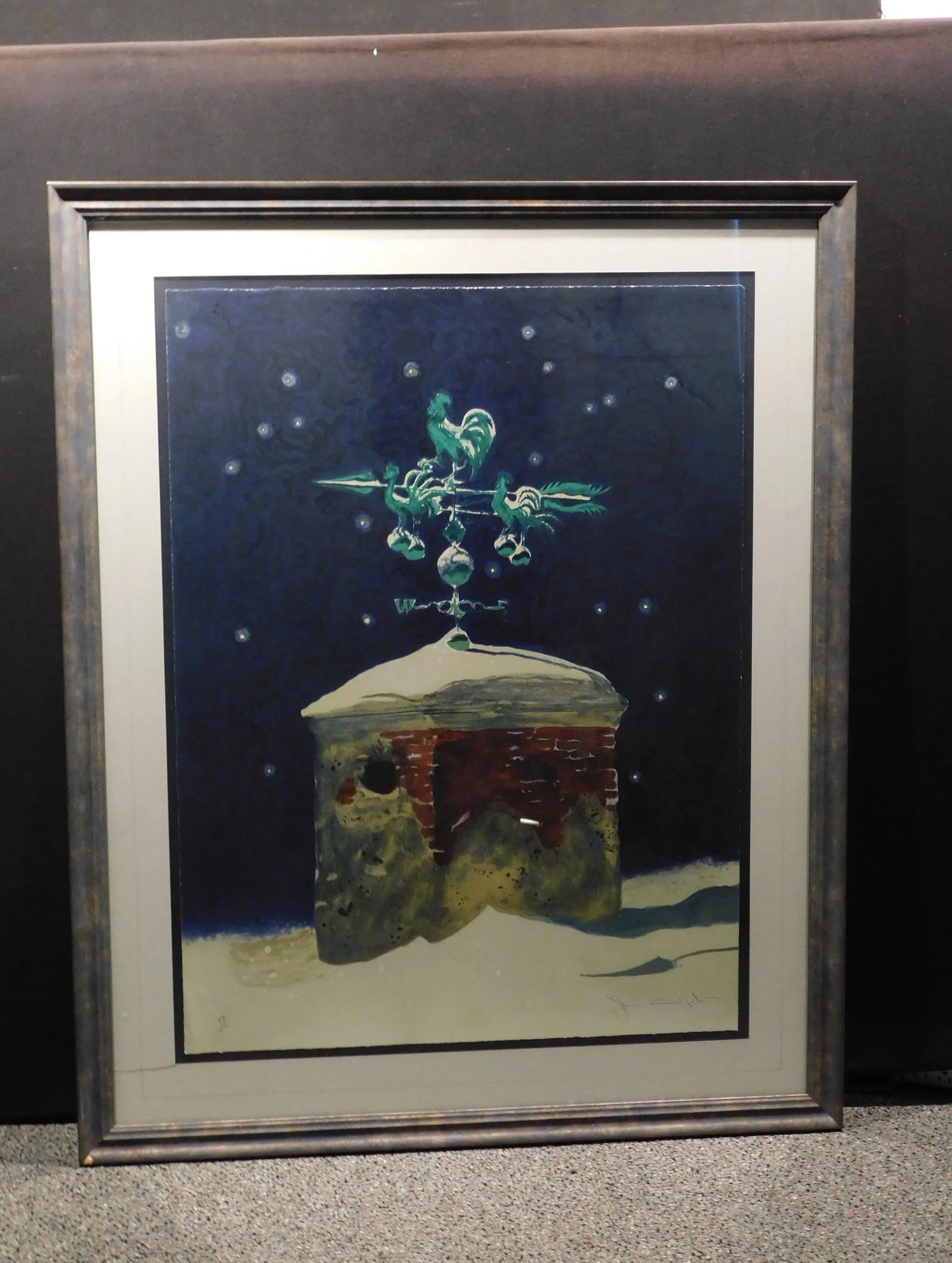 1980 "Weathervane" Jamie Wyeth Winter Still Life Hand-Signed Lithograph, Framed - 7