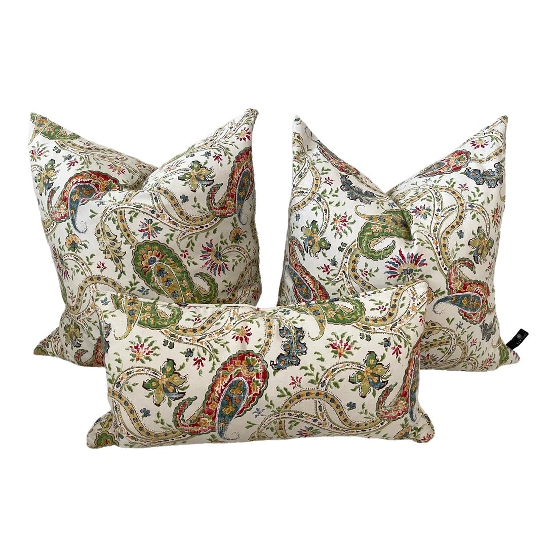 Set of 3 Paisley/Floral Print Decor Pillows (1 of 8)