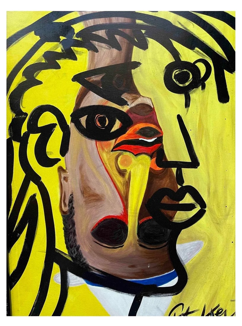 Peter Keil Abstract Painting Framed - 2