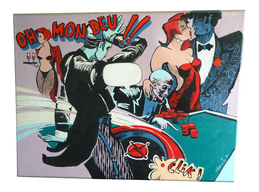 Acrylic on Canvas " Oh Mon Deu " Great Pop Art by Mario Ciceron (1 of 11)