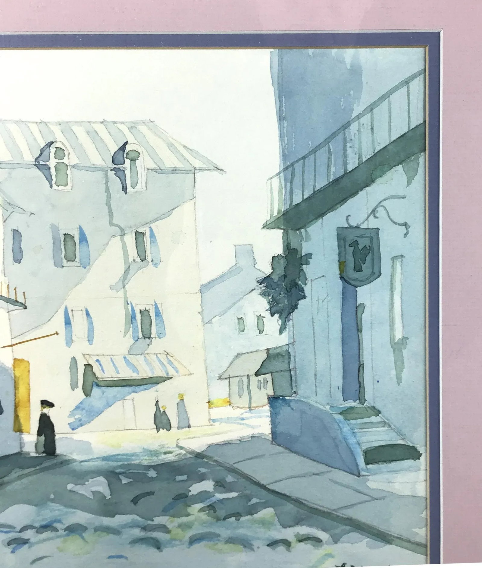 Framed Vintage Watercolor Original Painting - 5