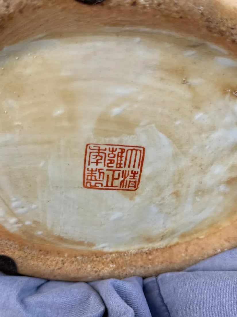 Blue & Yellow Koi Fish Jiaqing Vase-A Pair - 11