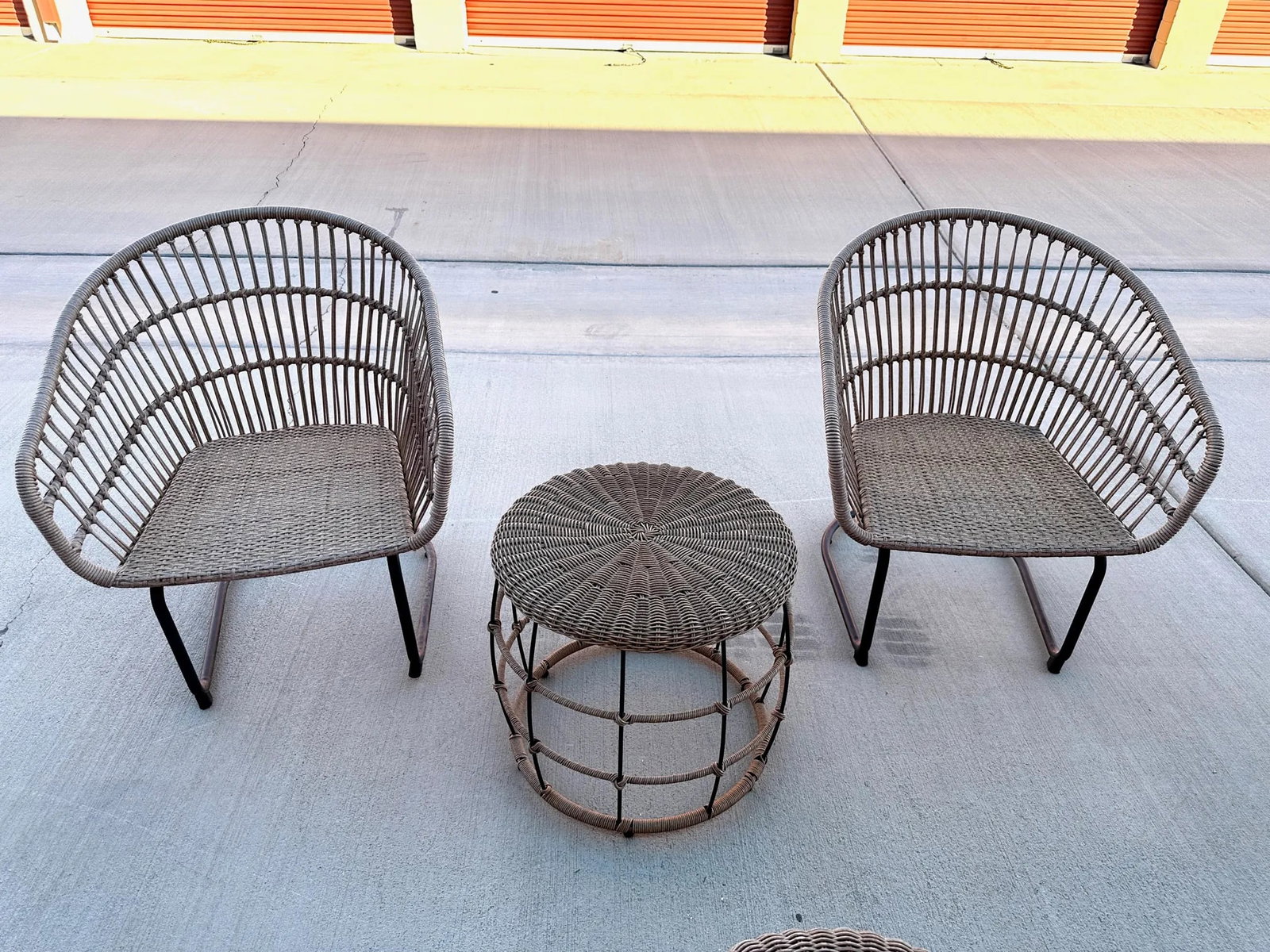 West Elm Style Pair of Outdoor Chairs - 8