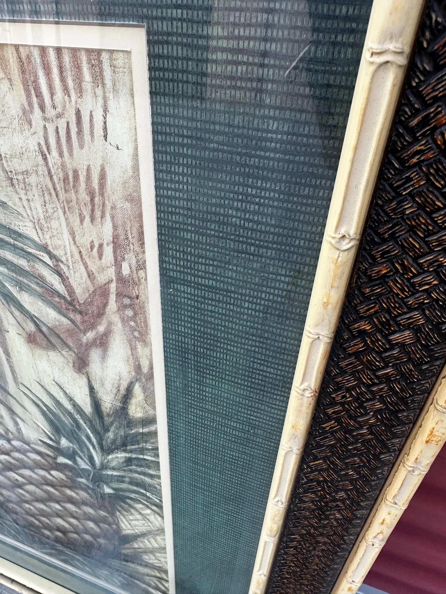 Vintage Pair of Palm Beach Style Pineapple Jungle Prints - 4