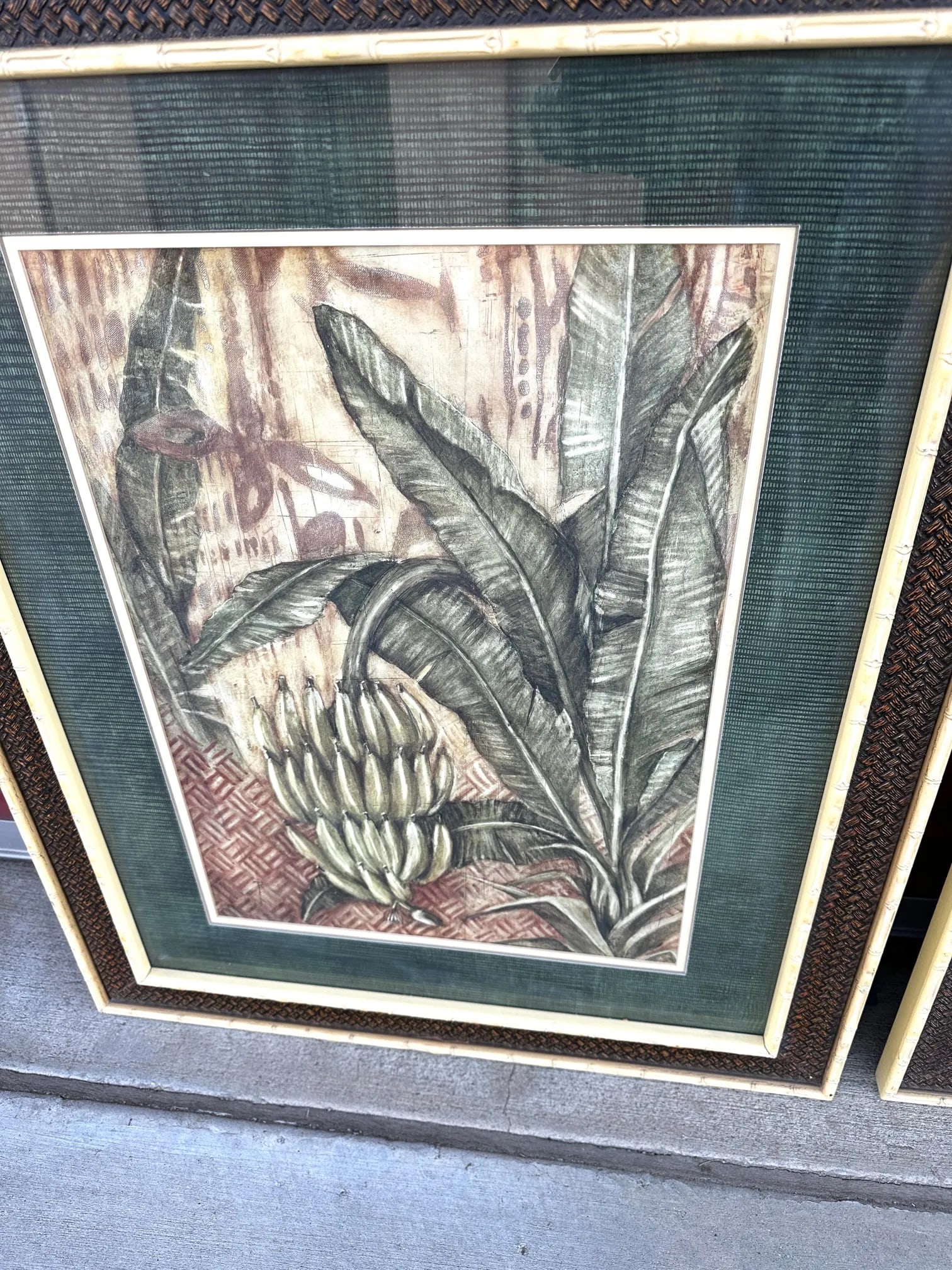 Vintage Pair of Palm Beach Style Pineapple Jungle Prints - 5