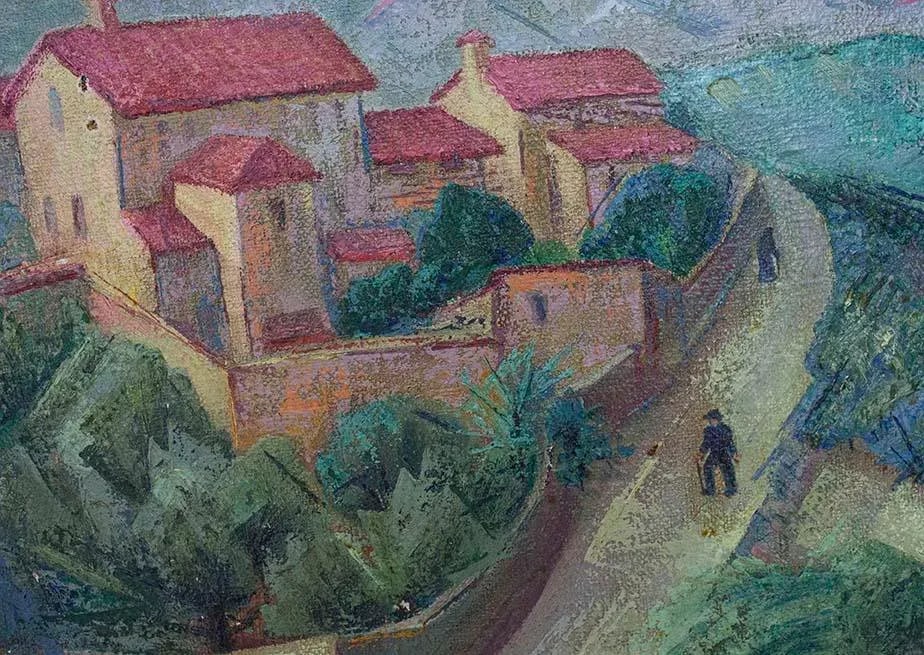 Reva Jackman Oil Painting - Hills of Fiesole Italy - 4