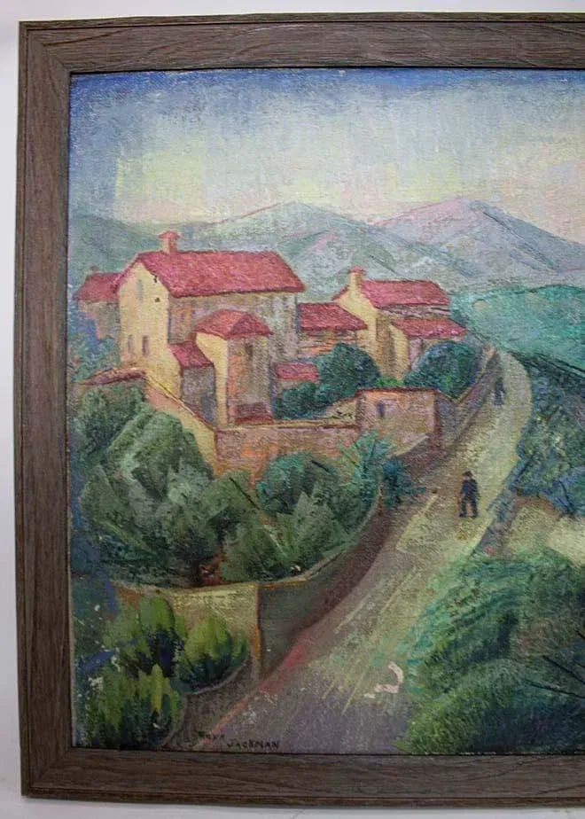 Reva Jackman Oil Painting - Hills of Fiesole Italy - 7