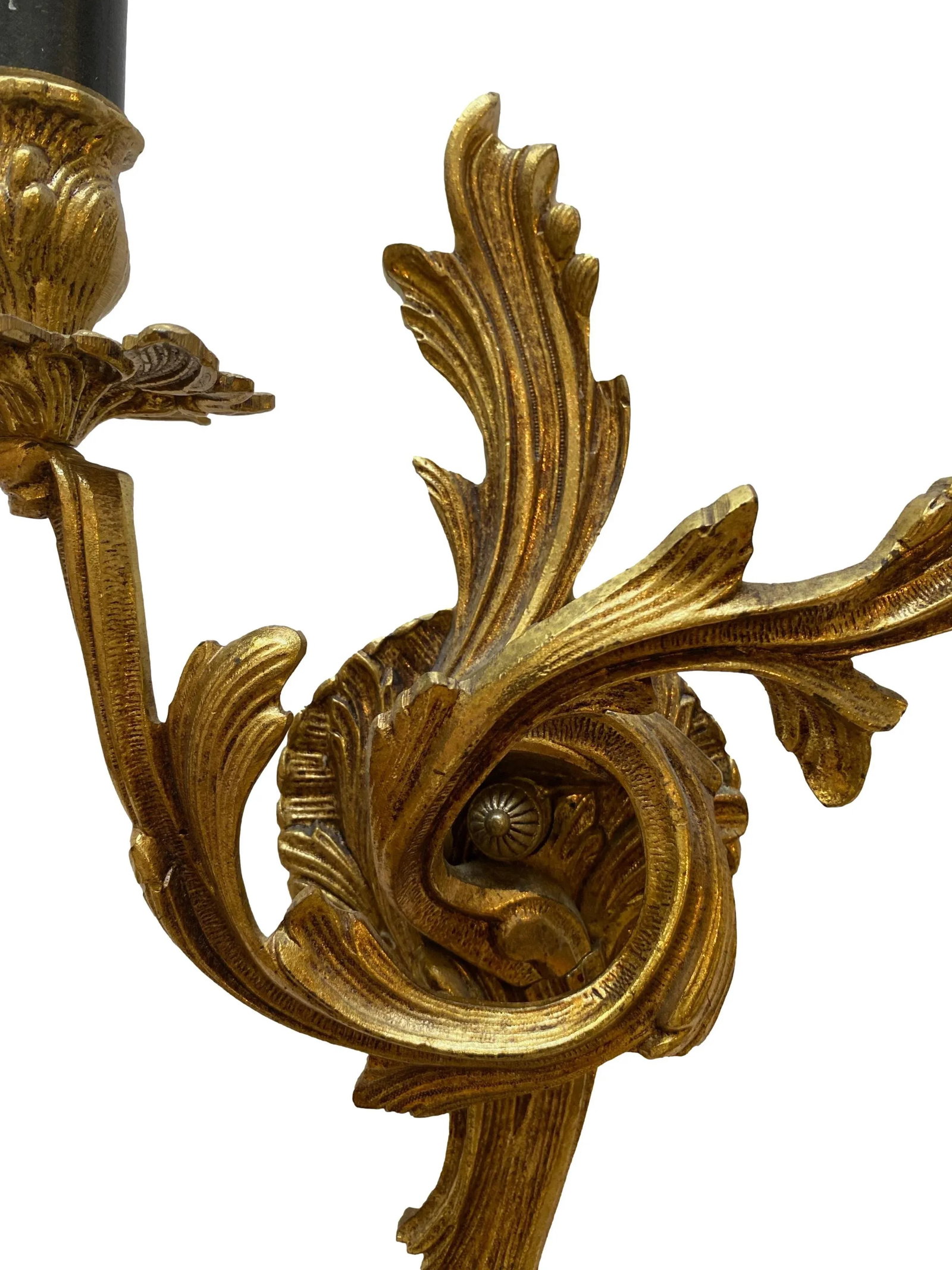 1960s Gilt Bronze Louis XV Style Sconces, Pair - 4