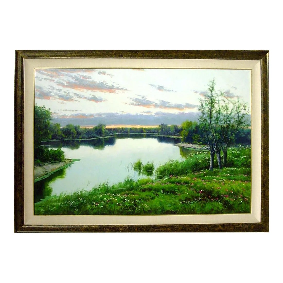 Joan Colomer Untitled Landscape Hand Signed Original Oil Painting on Canvas: Untitled by Joan Colomer Original Oil Painting on Canvas Hand Signed by the Artist Item Size: 39" x 59" Framed Size: 49" x 69" New museum mounted, matted and custom framed Condition: Mint Joan