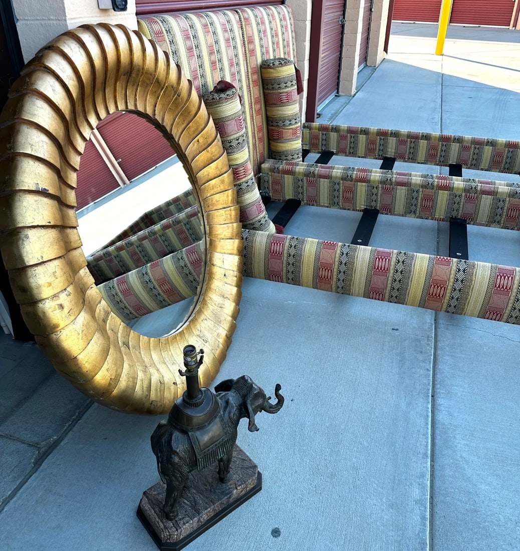 Moroccan Style Twin Upholstered Bed Frame W/Matching Pillows - 12