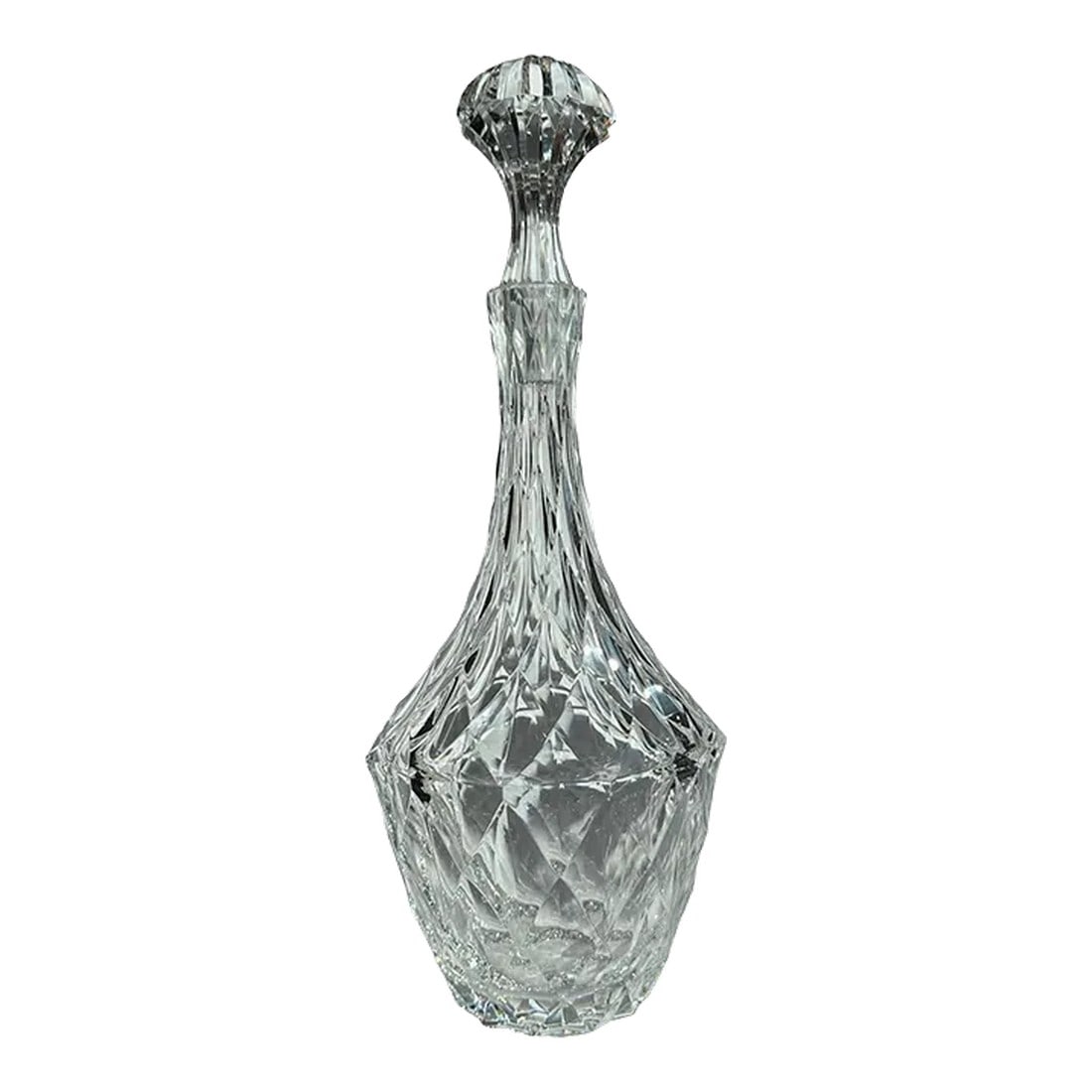 Vintage Crystal Decanter Art Deco Barware Orrefors Hand Blown Sweden: You are viewing a 1937 Simon Gate hand blown crystal decanter by Orrefors of Sweden. This highly-faceted cut panel design is identified as "˜Gate'. It must have been a very special design to be