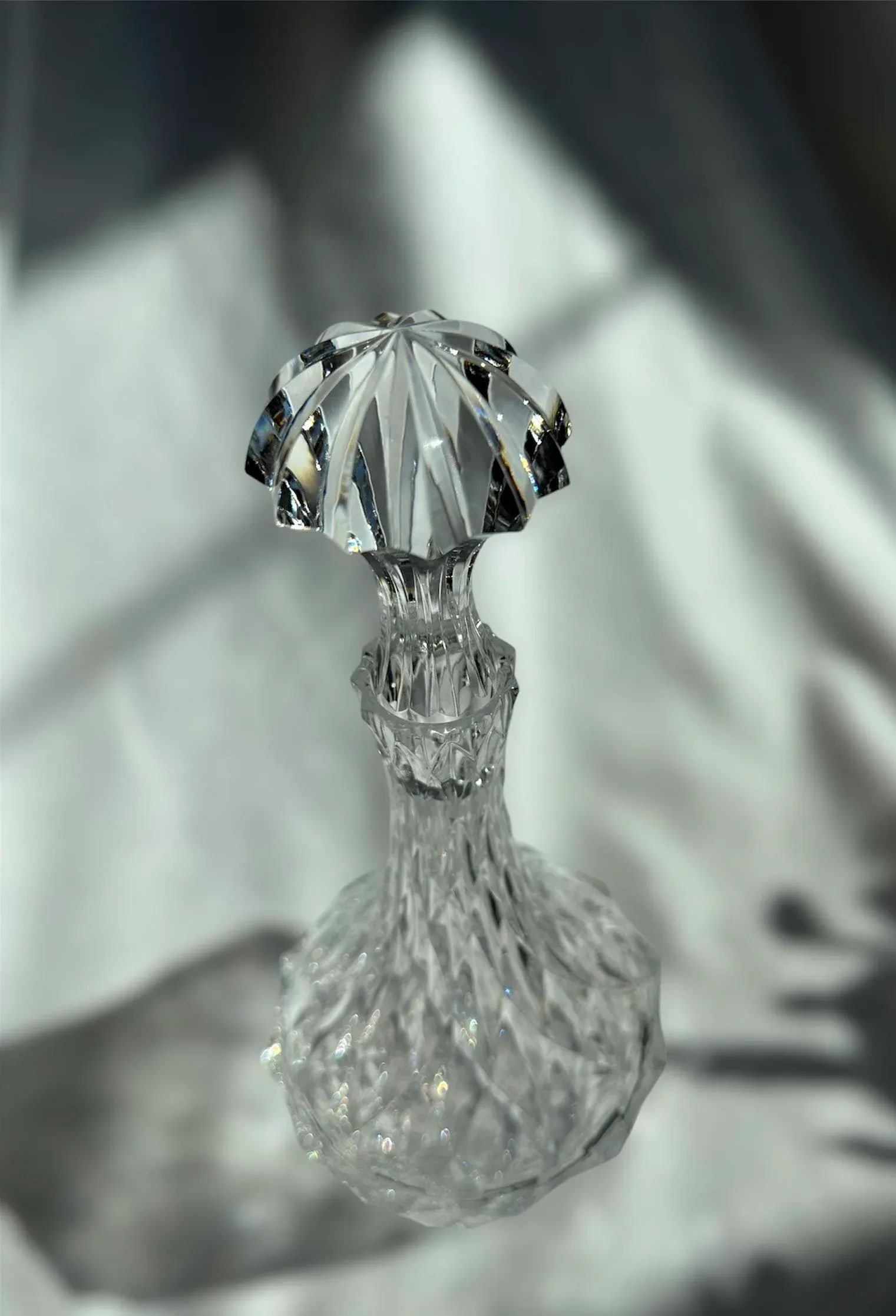 Vintage Crystal Decanter Art Deco Barware Orrefors Hand Blown Sweden - 7