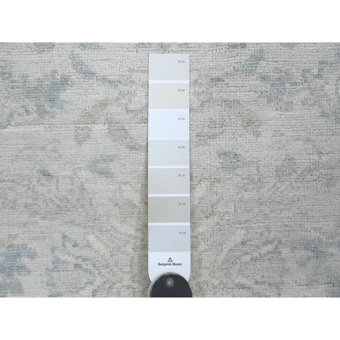 White Peshawar with Heriz All Over Design Wool Hand Knotted Runner Rug - 3