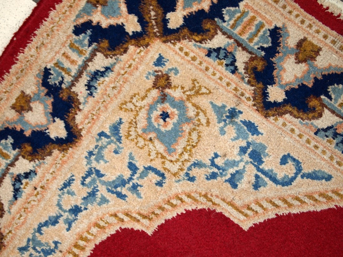 Handmade vintage Persian Kerman rug 2.9' x 4.9' (91cm x 152cm) 1970s - 3