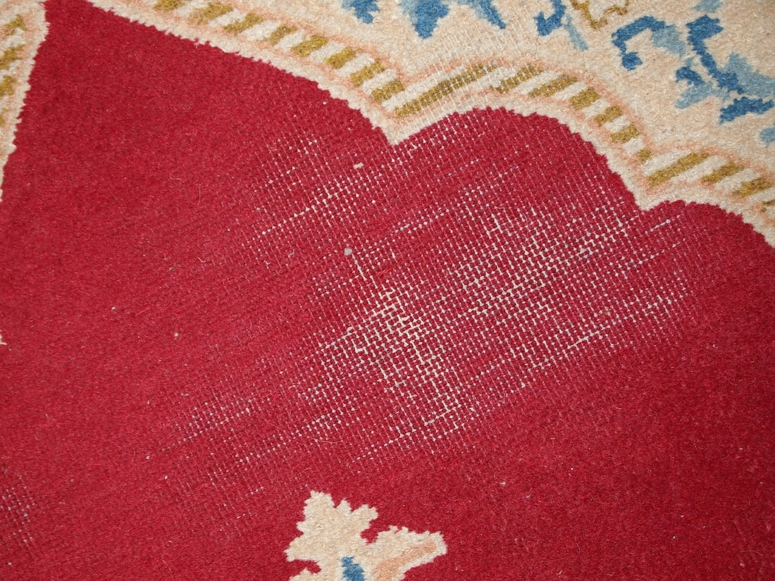 Handmade vintage Persian Kerman rug 2.9' x 4.9' (91cm x 152cm) 1970s - 7