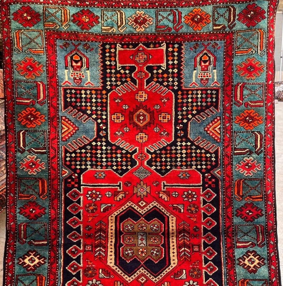 Hand Knotted Persian Tarom Tribal Wool Navy Oriental Area Rug 4'9" x 7'8" - 9