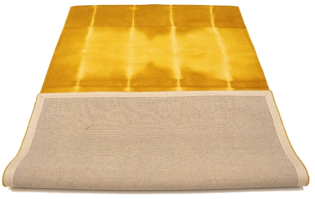 Golden Yellow Tie-Dye 5X8 Hand-Tufted Modern Rug - 16