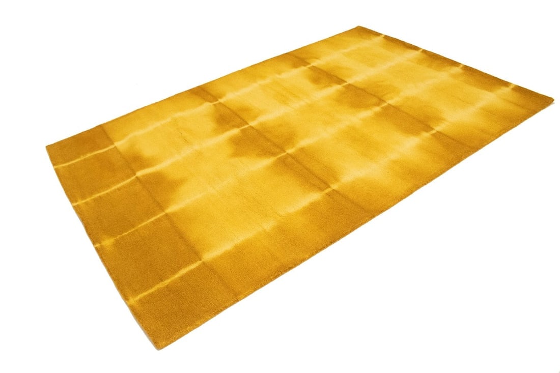 Golden Yellow Tie-Dye 5X8 Hand-Tufted Modern Rug - 4