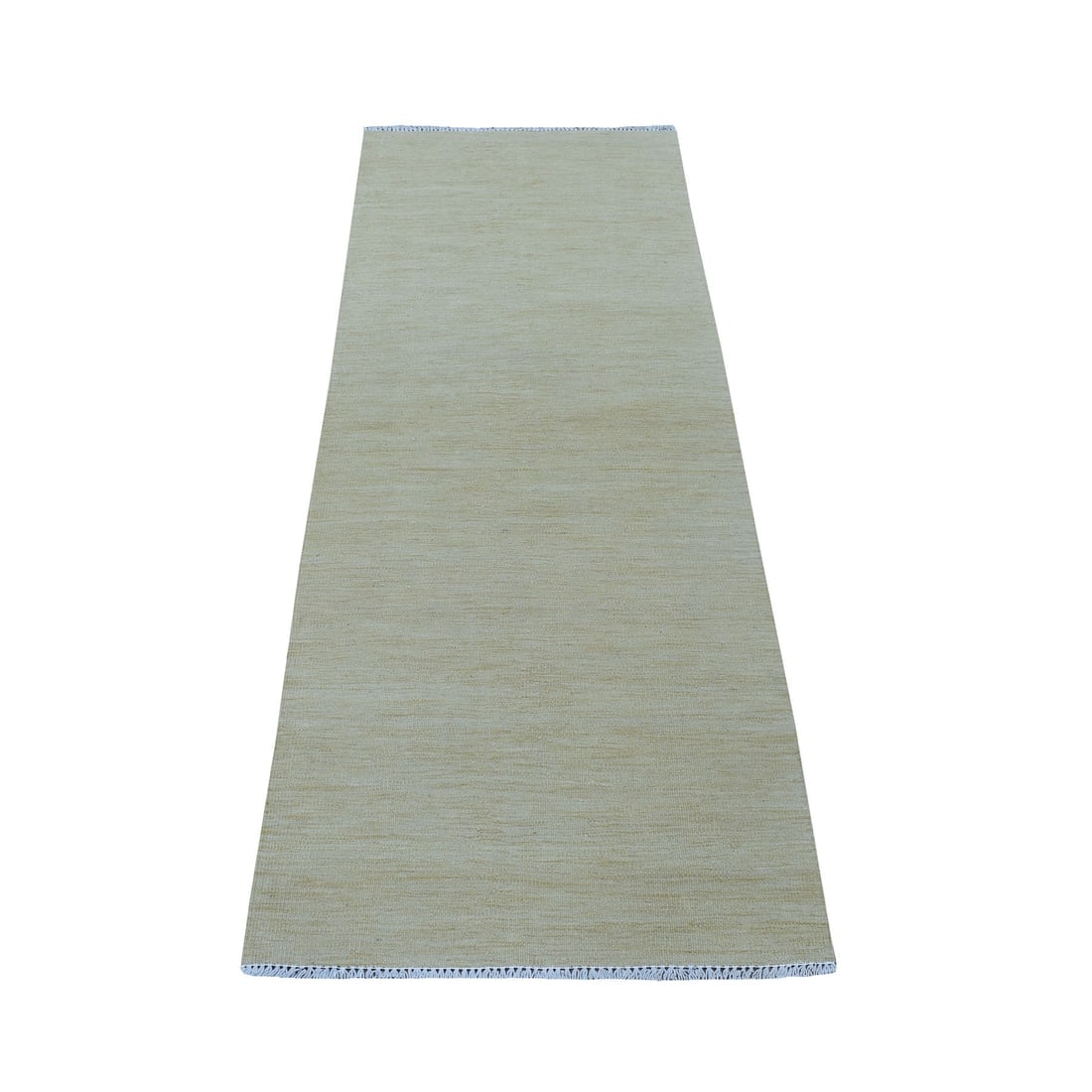 Gold Shades Flat Weave Kilim Pure Wool Hand Woven Runner Rug: Title: Gold Shades Flat Weave Kilim Pure Wool Hand Woven Runner RugDescription:This is a truly genuine one-of-a-kind. It has been Knotted for months and months in the centuries-old weaving