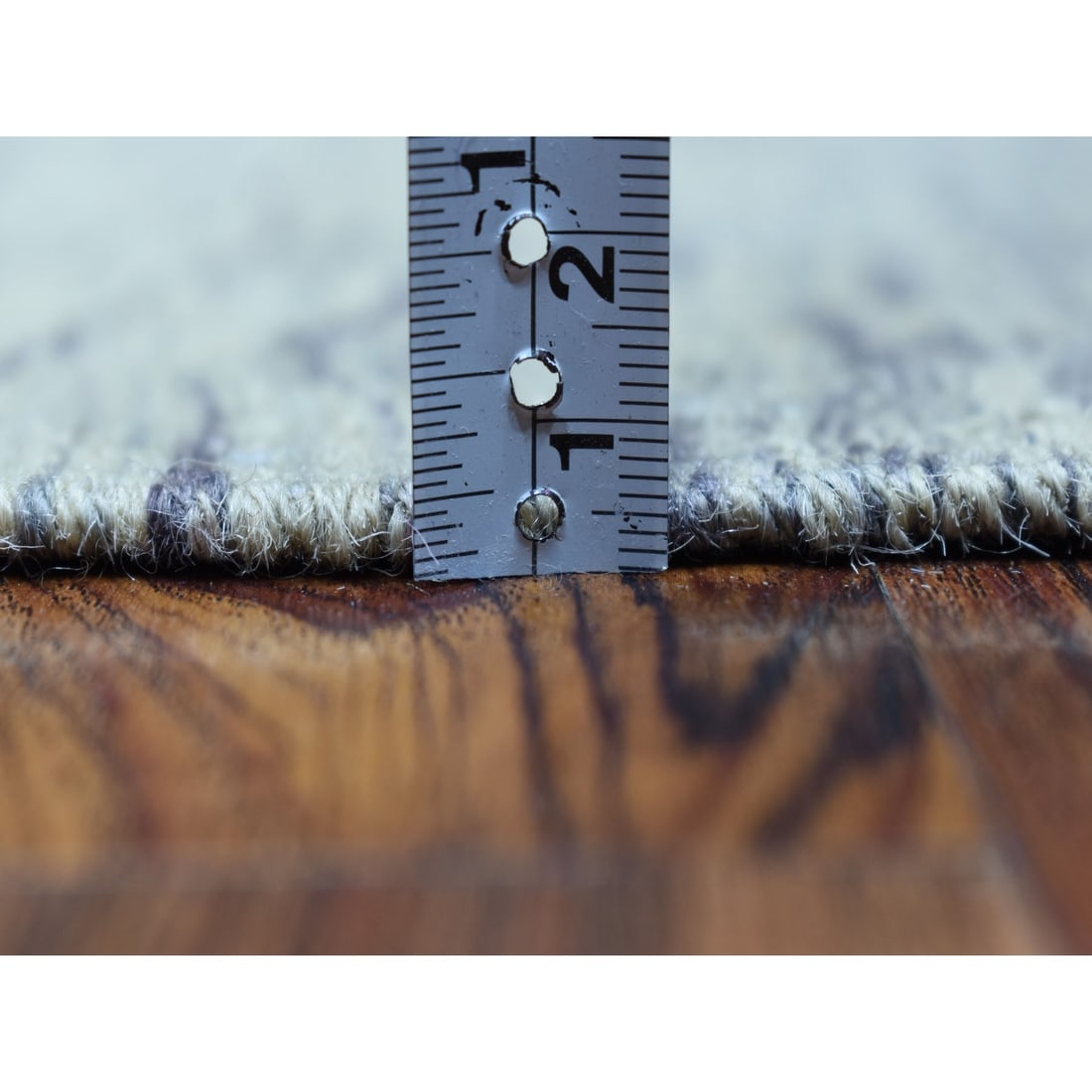 Gray Shades Flat Weave Kilim Pure Wool Hand Woven Runner Oriental Rug - 5