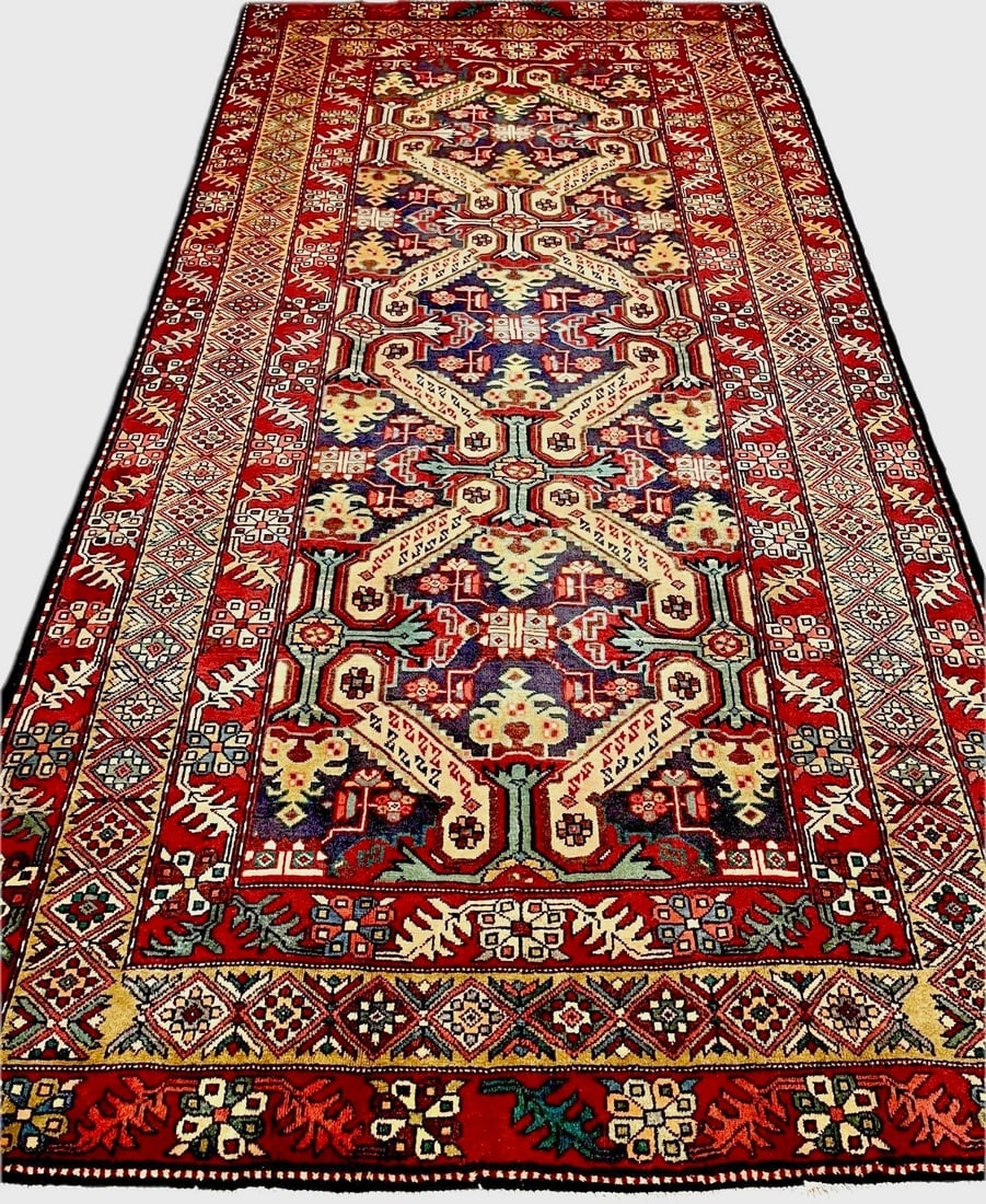Hand Knotted Persian Azarbaijan Tribal Wool Oriental Area Rug 5'4" x 10'7" - 2