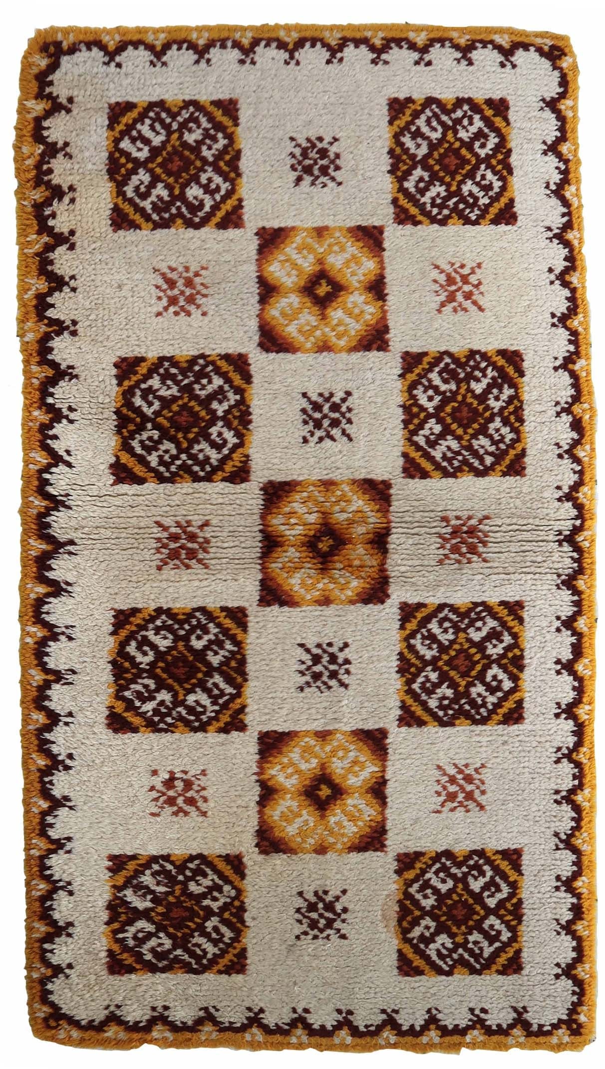 Vintage French Savonnerie rug 2.5' x 4.8' (77cm x 146cm) 1960s (1 of 12)