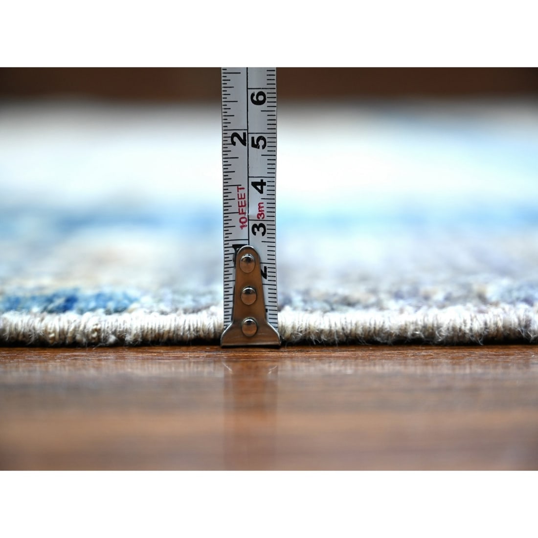 Mindful Gray Fine Kashkuli Gabbeh Hand Knotted Wool Oriental Rug - 10