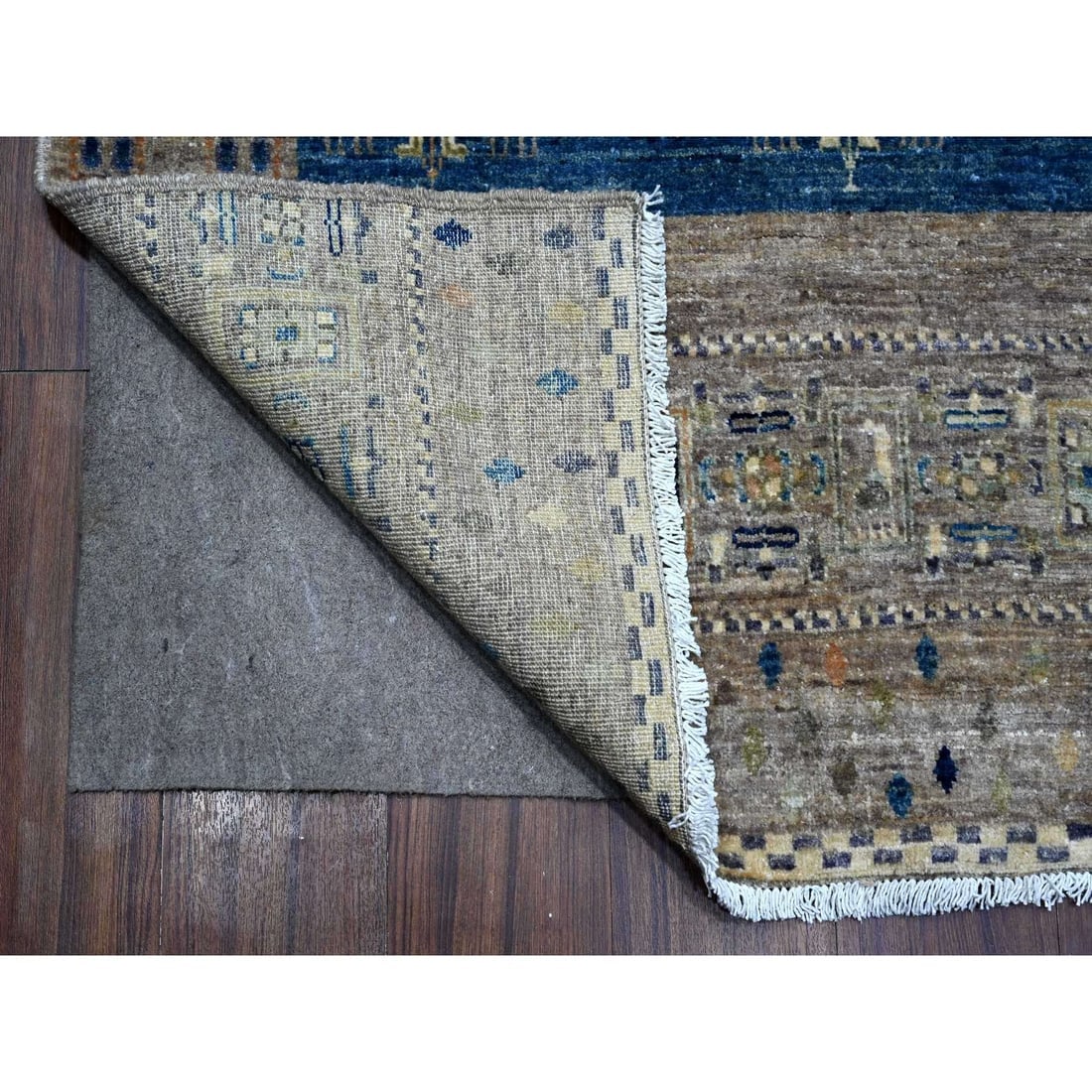 Mindful Gray Fine Kashkuli Gabbeh Hand Knotted Wool Oriental Rug - 4