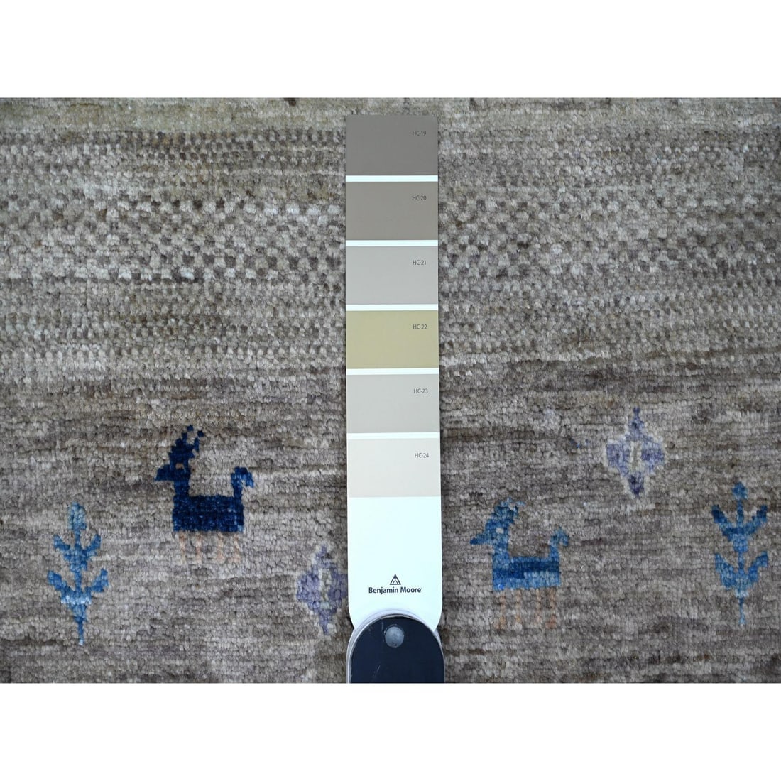 Mindful Gray Fine Kashkuli Gabbeh Hand Knotted Wool Oriental Rug - 7