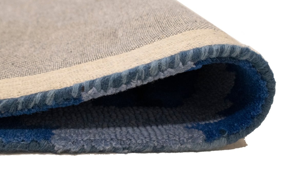 Blue Abstract 5X8 Hand-Tufted Modern Rug - 15