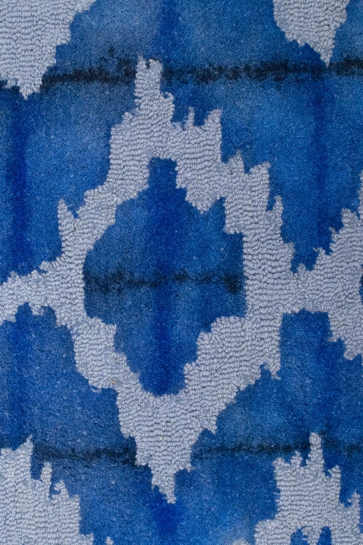 Blue Abstract 5X8 Hand-Tufted Modern Rug - 8