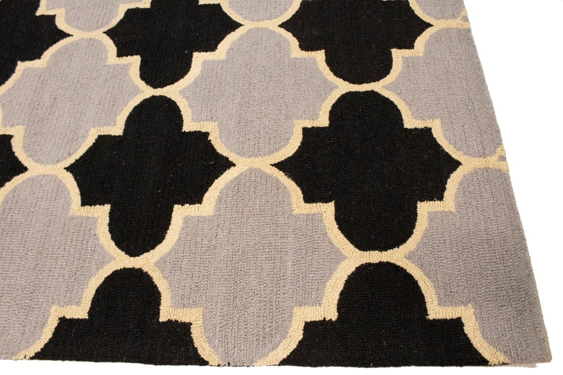 Multicolored Trellis 5X8 Hand-Tufted Modern Rug - 10