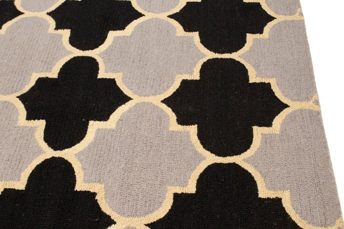 Multicolored Trellis 5X8 Hand-Tufted Modern Rug - 11