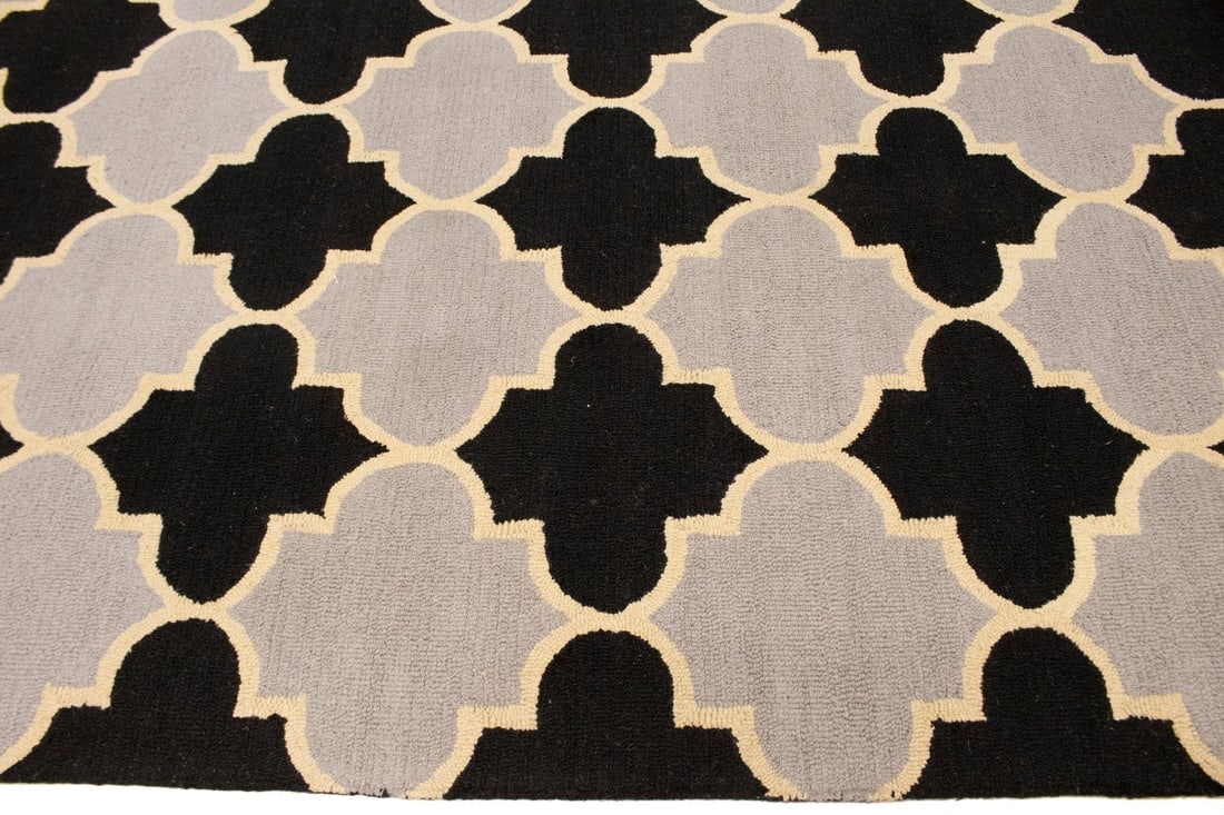 Multicolored Trellis 5X8 Hand-Tufted Modern Rug - 12