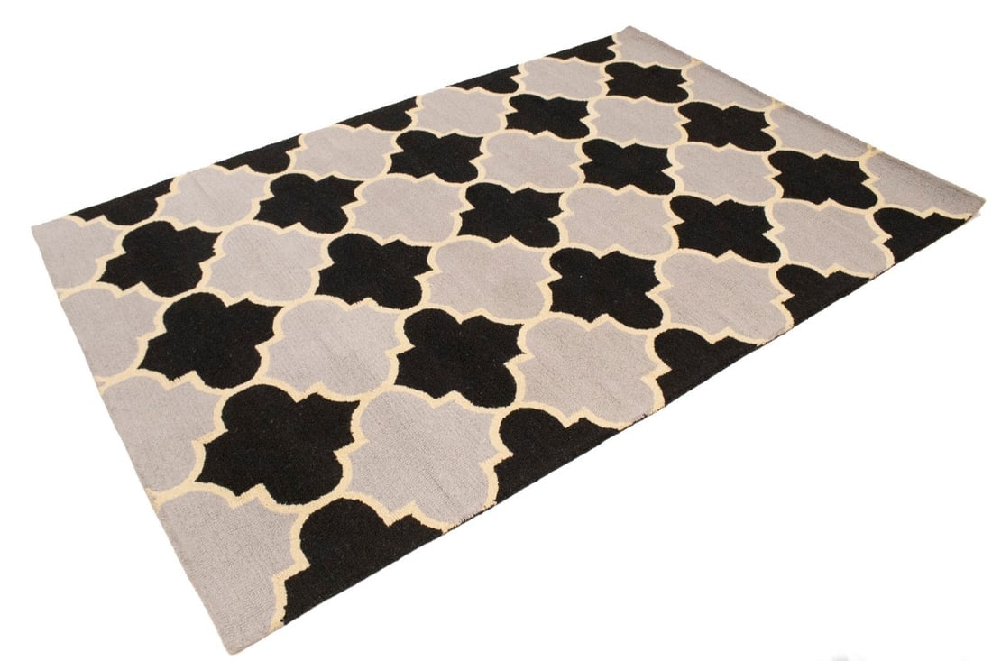 Multicolored Trellis 5X8 Hand-Tufted Modern Rug - 4