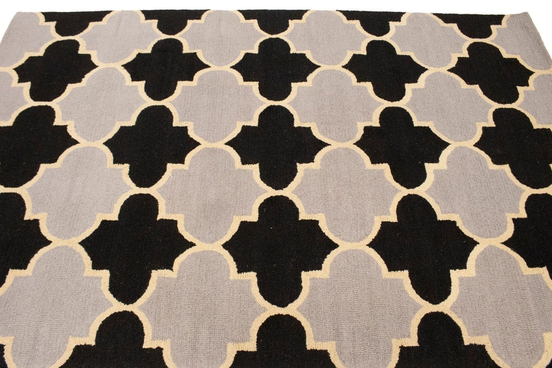 Multicolored Trellis 5X8 Hand-Tufted Modern Rug - 6