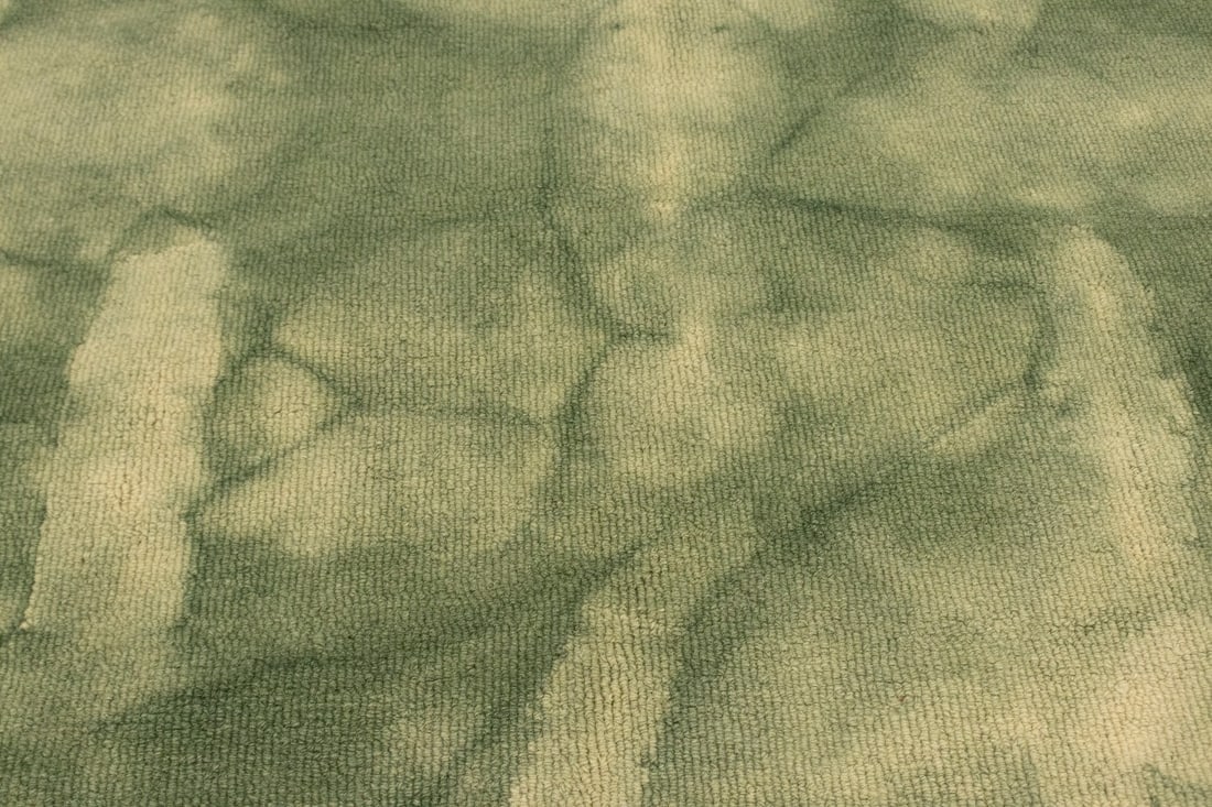 Hunter Green Tie-Dye 5X8 Hand-Tufted Modern Rug - 14