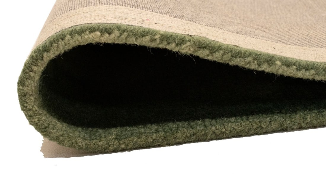 Hunter Green Tie-Dye 5X8 Hand-Tufted Modern Rug - 16