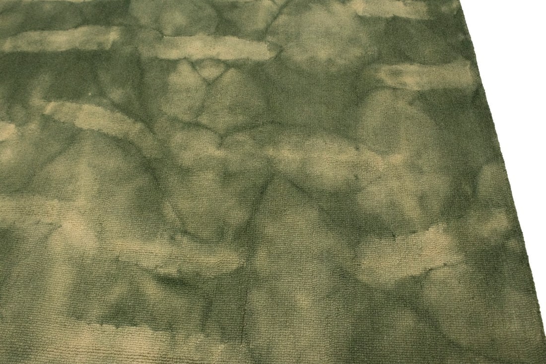 Hunter Green Tie-Dye 5X8 Hand-Tufted Modern Rug - 4
