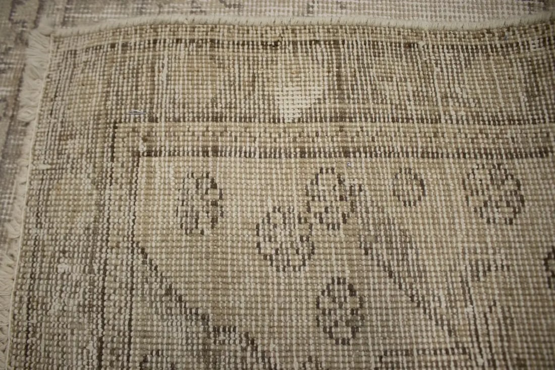 Muted Traditional Floral 8X11 Distressed Tabriz Persian Rug - 12