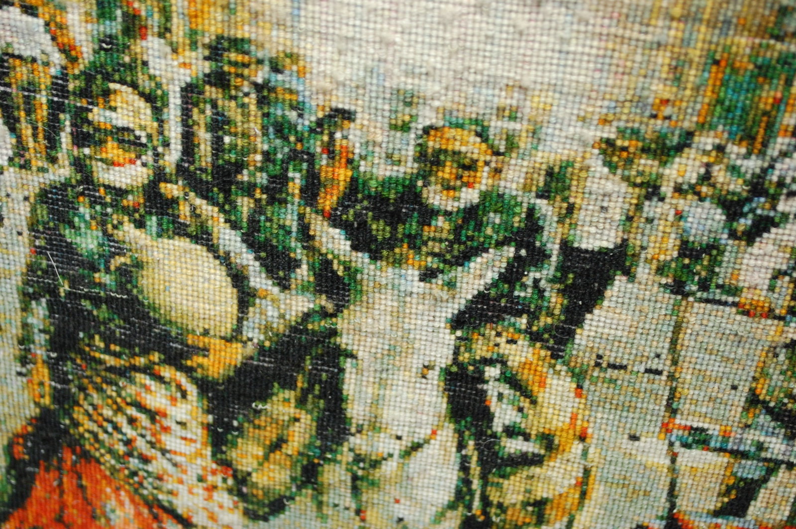 Framed Persian -TABRIZ 60 RAJ PICTURAL ORIENTAL RUG 2'11" x 3'11" KURK WOOL_HIGH KPSI_ - 12