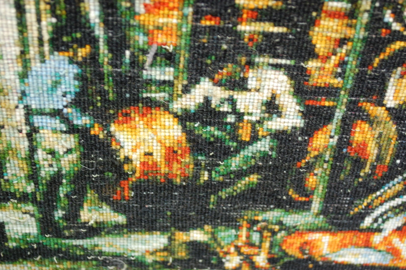 Framed Persian -TABRIZ 60 RAJ PICTURAL ORIENTAL RUG 2'11" x 3'11" KURK WOOL_HIGH KPSI_ - 14