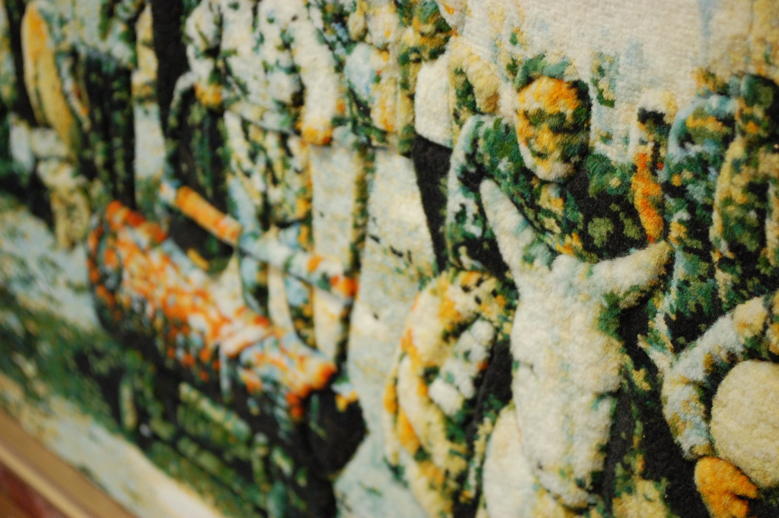 Framed Persian -TABRIZ 60 RAJ PICTURAL ORIENTAL RUG 2'11" x 3'11" KURK WOOL_HIGH KPSI_ - 3