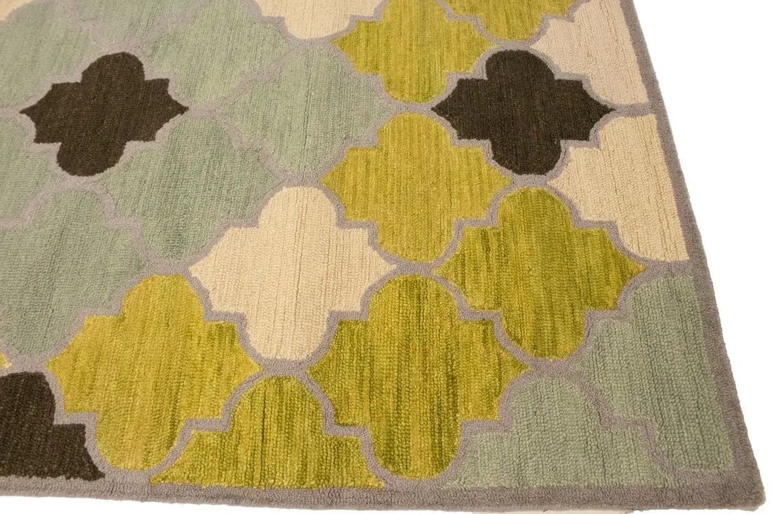 Multicolored Trellis 5X8 Hand-Tufted Modern Rug - 10