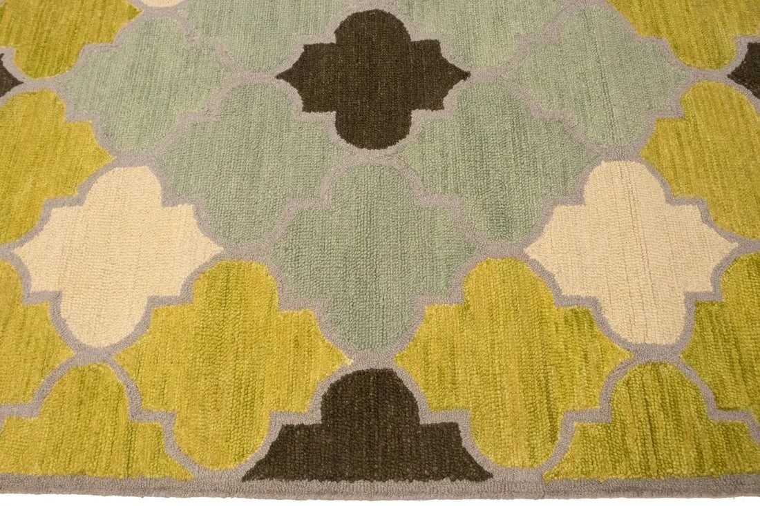 Multicolored Trellis 5X8 Hand-Tufted Modern Rug - 12
