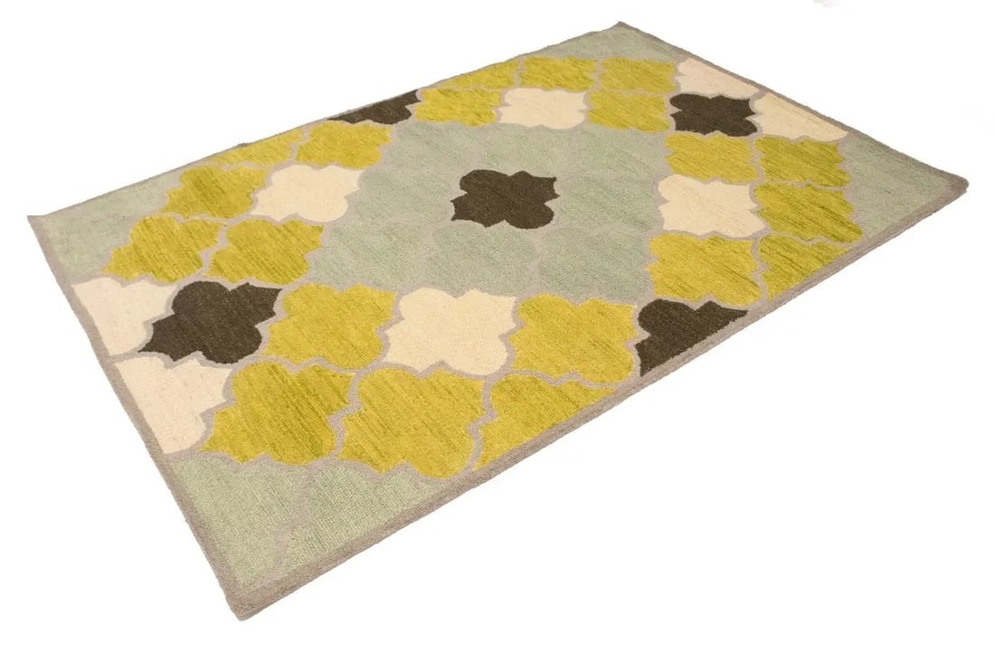 Multicolored Trellis 5X8 Hand-Tufted Modern Rug - 4