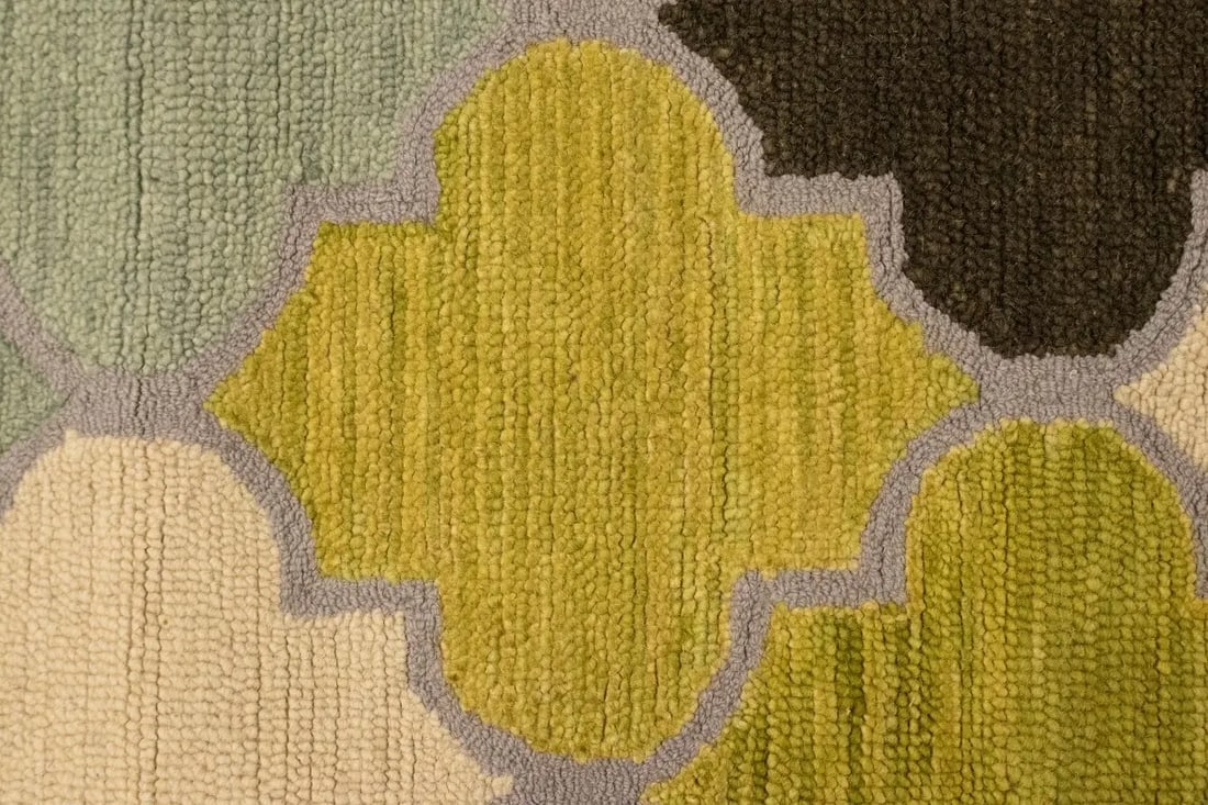 Multicolored Trellis 5X8 Hand-Tufted Modern Rug - 9