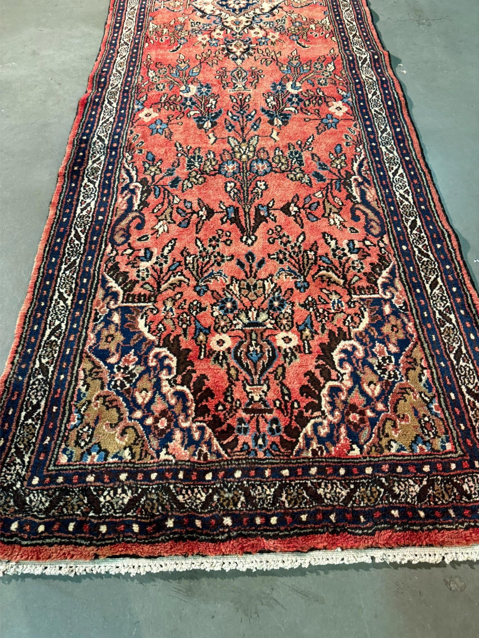 Stunning Persian Hamedan Rug 3.8x14. - 2