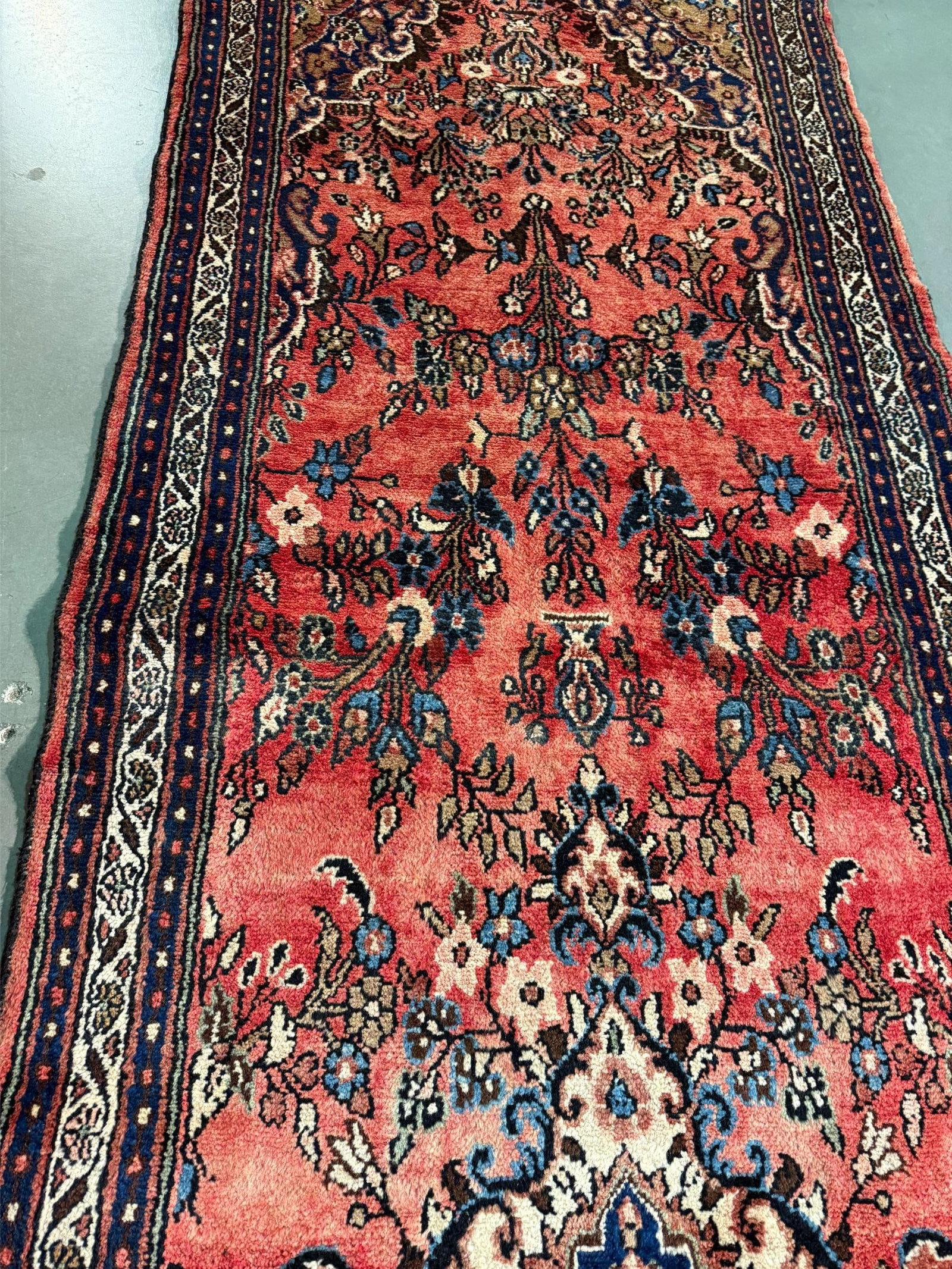 Stunning Persian Hamedan Rug 3.8x14. - 8